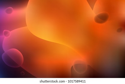 Dark Red vector pattern with curved circles. Shining illustration, which consist of blurred lines, circles. Brand-new design for your ads, poster, banner.