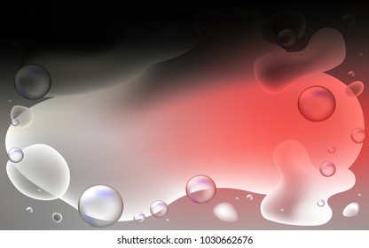 Dark Red vector pattern with curved circles. A sample with blurred bubble shapes. The elegant pattern for brand book.