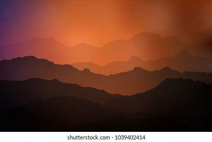 Dark Red vector pattern with curved circles. Blurred geometric sample with gradient bubbles.  Brand-new design for your ads, poster, banner.