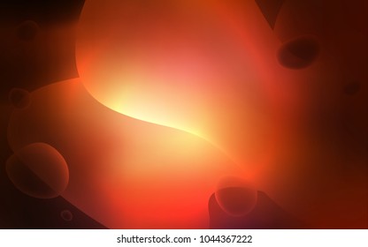 Dark Red vector pattern with curved circles. Colorful illustration in abstract memphis style with gradient. Textured wave pattern for backgrounds.