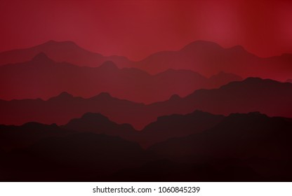 Dark Red vector pattern with curved circles. A completely new color illustration in mountain style. A new texture for your  ad, booklets, leaflets.