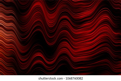 Dark Red vector pattern with curved circles. A completely new color illustration in marble style. Brand-new design for your ads, poster, banner.
