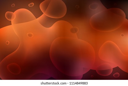 Dark Red vector pattern with curved circles. Glitter abstract illustration with wry lines. Brand-new design for your ads, poster, banner.