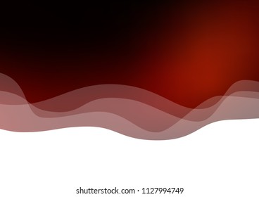 Dark Red vector pattern with curved circles. Geometric illustration in marble style with gradient.  Marble style for your business design.