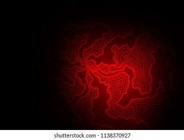 Dark Red vector pattern with curved circles. A sample with blurred bubble shapes. Pattern for your business design.