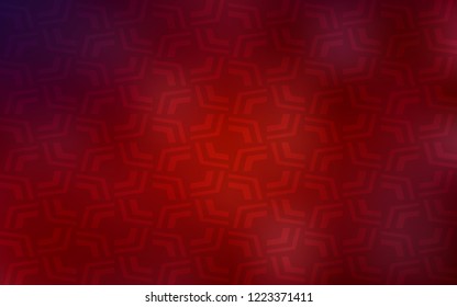 Dark Red vector pattern with curved circles. Geometric illustration in marble style with gradient.  Pattern for your business design.