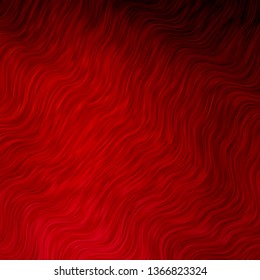Dark Red vector pattern with curved lines. Abstract illustration with bandy gradient lines. Pattern for websites, landing pages.
