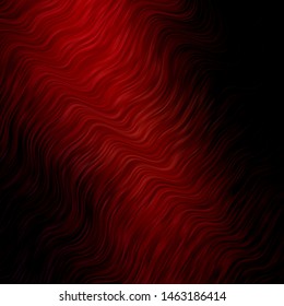 Dark Red vector pattern with curved lines. Colorful abstract illustration with gradient curves. Pattern for booklets, leaflets.
