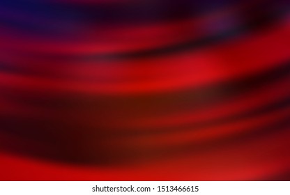 Dark Red vector pattern with curved lines. A sample with colorful lines, shapes. Brand new design for your ads, poster, banner.