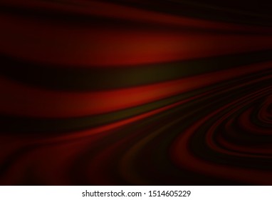 Dark Red vector pattern with curved circles. Modern gradient abstract illustration with bandy lines. A completely new marble design for your business.