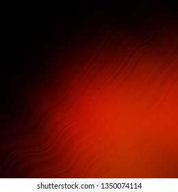 Dark Red vector pattern with curves. Bright sample with colorful bent lines, shapes. Best design for your ad, poster, banner.