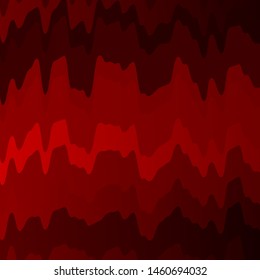 Dark Red vector pattern with curves. Colorful illustration in circular style with lines. Smart design for your promotions.