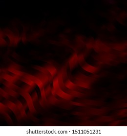 Dark Red vector pattern with curves. Abstract illustration with gradient bows. Smart design for your promotions.