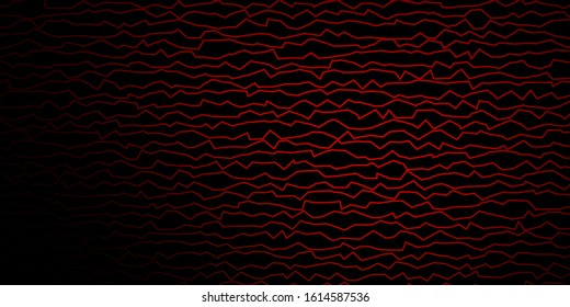 Dark Red vector pattern with curves. Colorful illustration with curved lines. Pattern for commercials, ads.