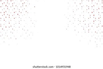 Dark Red vector pattern with Digit symbols. Abstract illustration with colored algebra signs. The pattern can be used for school, grammar websites.