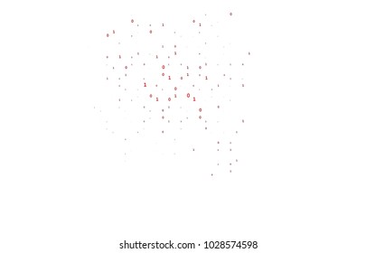 Dark Red vector pattern with Digit symbols. Abstract illustration with colored algebra signs. The pattern can be used for school, grammar websites.