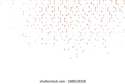 Dark Red vector pattern with Digit symbols. Blurred design in simple style with collection of numerals. Smart design for your business advert of university.