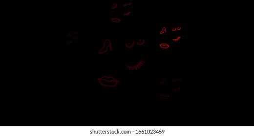 Dark Red vector pattern with feminism elements. Colorful illustration with gradient feminism shapes. Background for International Women’s Day.