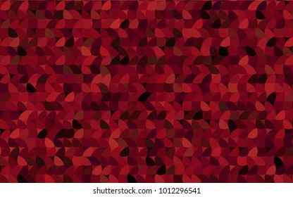 Dark Red vector red pattern of geometric circles, shapes. Colorful mosaic banner. Geometric background with colored disks.