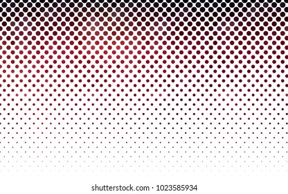 Dark Red vector red pattern of geometric circles, shapes. Colorful mosaic banner. Geometric background with colored disks.