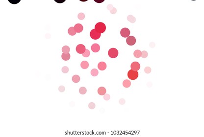 Dark Red vector red pattern of geometric circles, shapes. Colorful mosaic banner. Geometric background with colored disks.