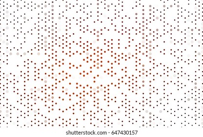 Dark Red vector red pattern of geometric circles, shapes. Colorful mosaic banner. Geometric background with colored disks.