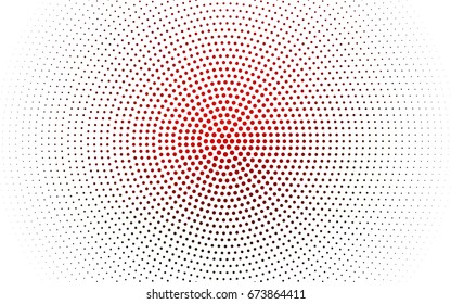 Dark Red vector pattern of geometric circle shapes. Colorful mosaic banner. Geometric background with colored disks.