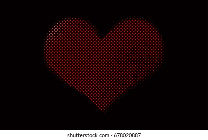 Dark Red vector red pattern of geometric circles, shapes. Colorful mosaic banner. Geometric background with colored disks.