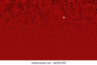 Dark Red vector red pattern of geometric circles, shapes. Colorful mosaic banner. Geometric background with colored disks.