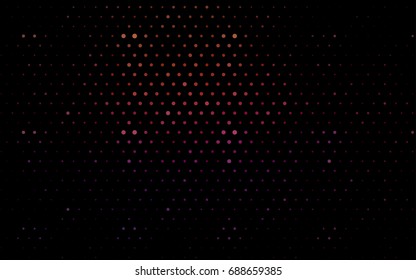 Dark Red vector red pattern of geometric circles, shapes. Colorful mosaic banner. Geometric background with colored disks.