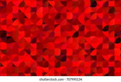 Dark Red vector red pattern of geometric circles, shapes. Colorful mosaic banner. Geometric background with colored disks.