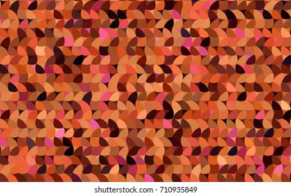 Dark Red vector red pattern of geometric circles, shapes. Colorful mosaic banner. Geometric background with colored disks.