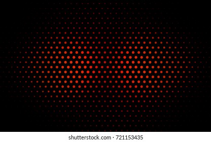 Dark Red vector red pattern of geometric circles, shapes. Colorful mosaic banner. Geometric background with colored disks.