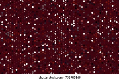 Dark Red vector red pattern of geometric circles, shapes. Colorful mosaic banner. Geometric background with colored disks.