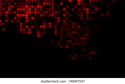 Dark red vector red pattern of geometric circles, shapes. Colorful mosaic banner. Geometric background with colored disks.