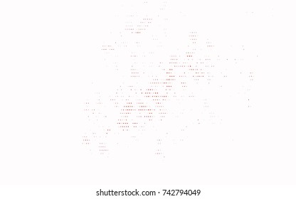 Dark Red vector red pattern of geometric circles, shapes. Colorful mosaic banner. Geometric background with colored disks.