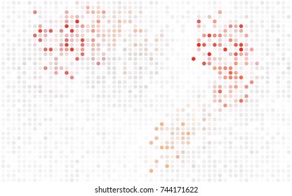 Dark Red vector red pattern of geometric circles, shapes. Colorful mosaic banner. Geometric background with colored disks.