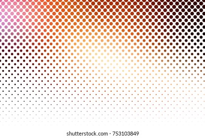 Dark Red vector red pattern of geometric circles, shapes. Colorful mosaic banner. Geometric background with colored disks.
