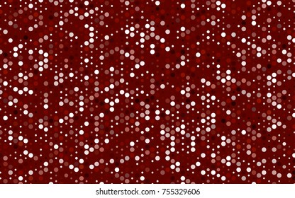 Dark Red vector red pattern of geometric circles, shapes. Colorful mosaic banner. Geometric background with colored disks.