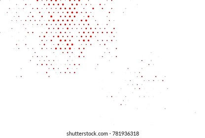 Dark Red vector red pattern of geometric circles, shapes. Colorful mosaic banner. Geometric background with colored disks.