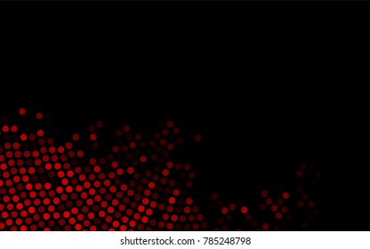 Dark Red vector red pattern of geometric circles, shapes. Colorful mosaic banner. Geometric background with colored disks.