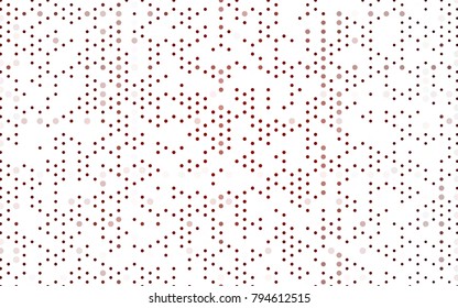 Dark Red vector red pattern of geometric circles, shapes. Colorful mosaic banner. Geometric background with colored disks.