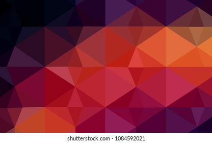 Dark Red vector pattern with gradient triangles. Shining colorful illustration with triangles. The best triangular design for your business.