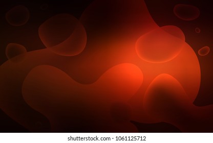 Dark Red vector pattern with lamp shapes. Shining illustration, which consist of blurred lines, circles. Pattern for your business design.
