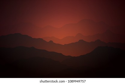 Dark Red vector pattern with lamp shapes. Shining crooked illustration in mountain style. A completely new template for your business design.