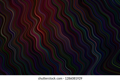 Dark Red vector pattern with lamp shapes. Shining illustration, which consist of blurred lines, circles. A completely new memphis design for your business.
