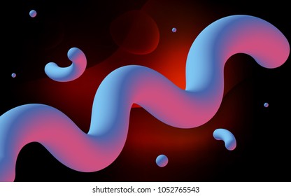 Dark Red vector pattern with lava shapes. A sample with blurred bubble shapes. Brand-new design for your ads, poster, banner.