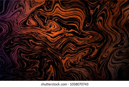 Dark Red vector pattern with lava shapes. Glitter abstract illustration with wry lines. A completely new memphis design for your business.