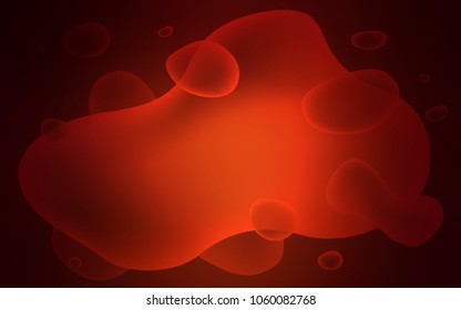 Dark Red vector pattern with lava shapes. Blurred geometric sample with gradient bubbles.  A new texture for your  ad, booklets, leaflets.