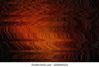 Dark Red vector pattern with lines, ovals. Blurred geometric sample with gradient bubbles.  A completely new template for your business design.